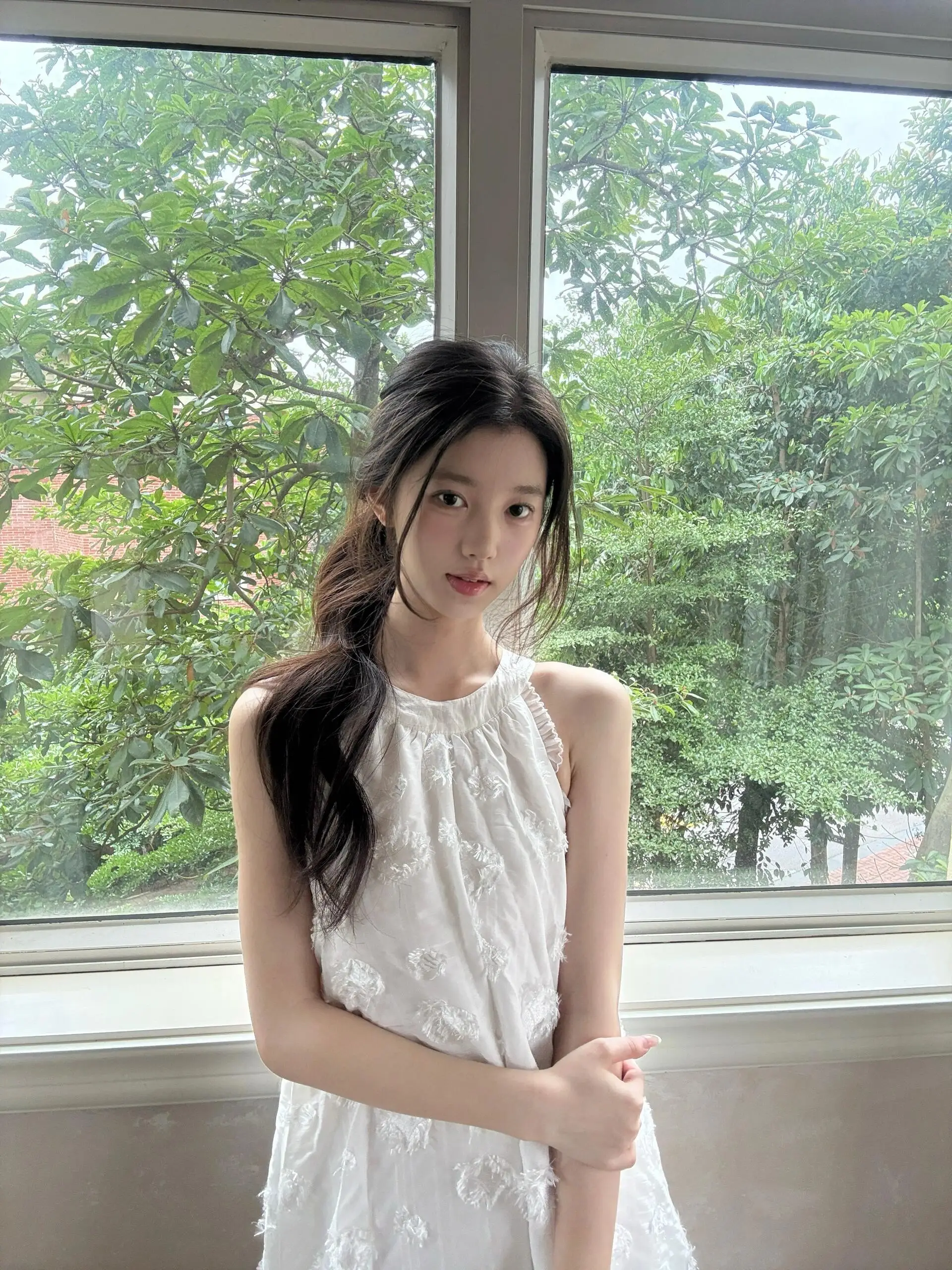 Vestidos femininos quinceanera rosa verão chiffon flor em camadas laço babado queimado praia doce estilo menina respirável jovem