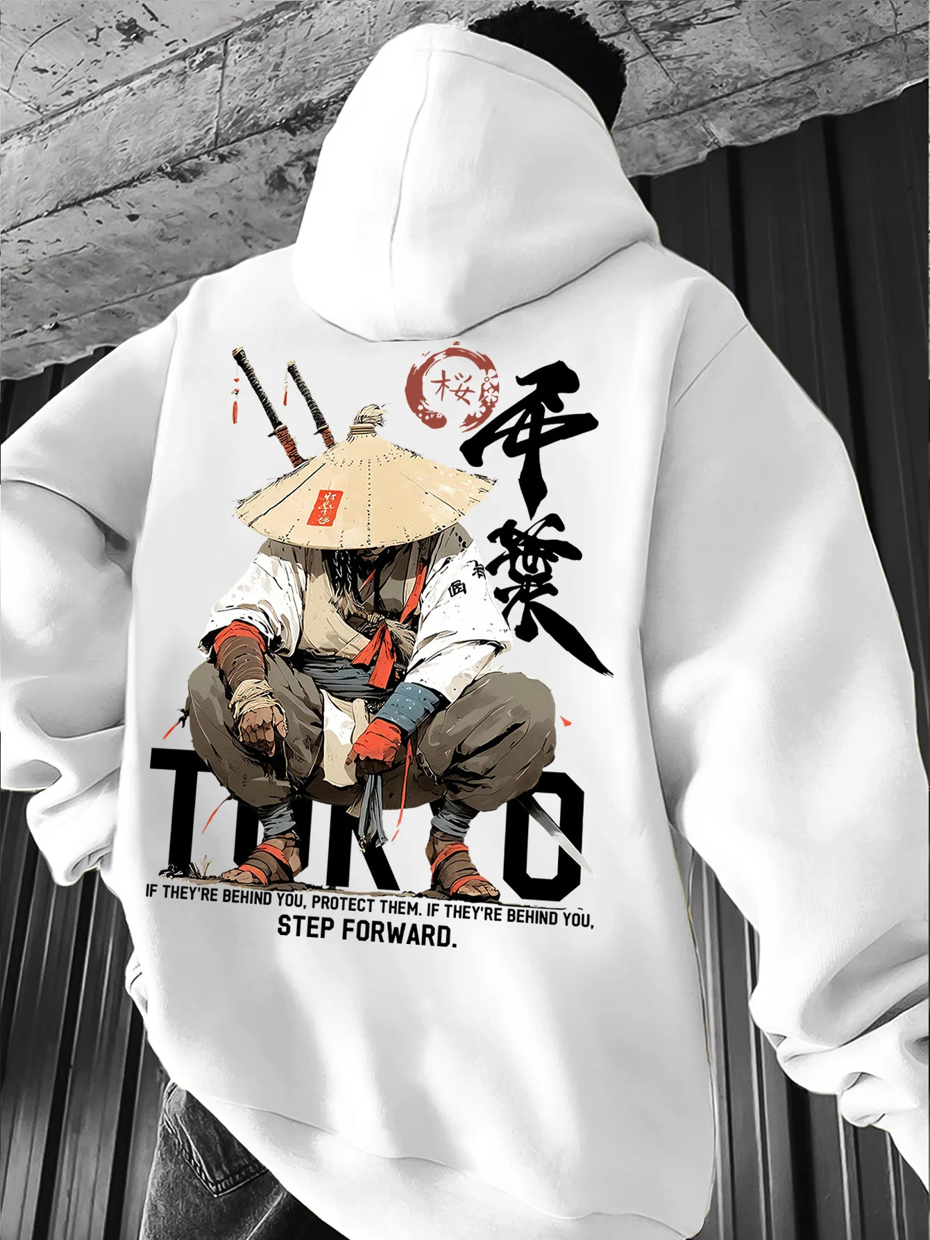 2026 Men's Japanese Kendo Samurai Hoodie Printed Hoodie Fashionable Street Wear Retro Multi Functional Sweatshirt