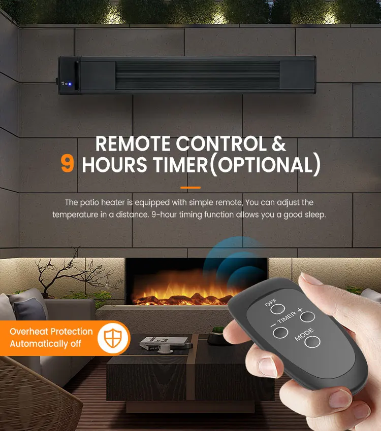 Portable Remote Control Ceiling Infrared House Bedroom Modern Outdoor Electric Heater