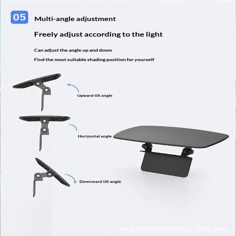 Drehbarer Auto-Sonnenschutz, verstellbar, hitzebeständig, UV-Schutz, GPS-Sonnenschutz für das Armaturenbrett, 1 Stück – Detail 9