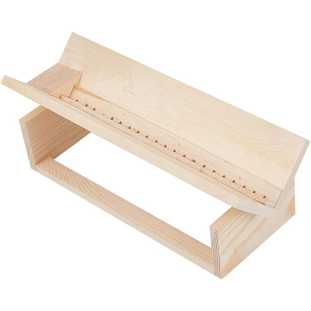 

3 Set Wood Bookbinding Punching Cradle with Piercing Guide, Book Binding Tool Hand Account Binding Kit for Book Lover