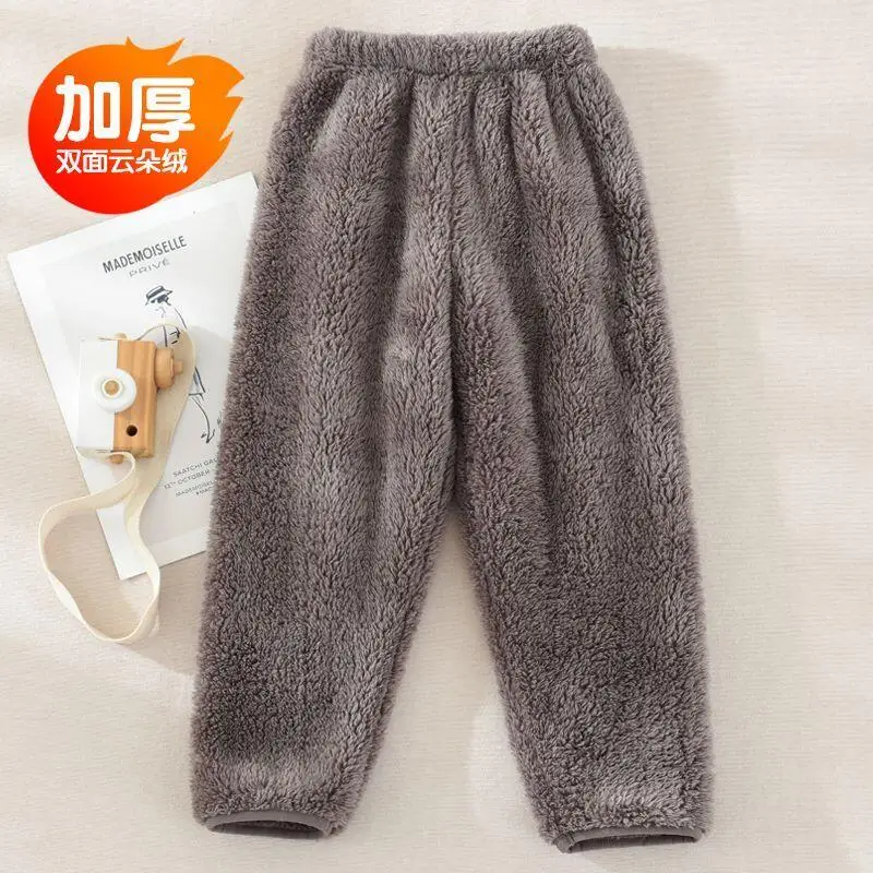 Girl Winter Coral Fleece Pants Autumn Pajamas Child Sleep Wear Keep Warm Kawaii Fashion New Style Casual Clothing Homewear Hot
