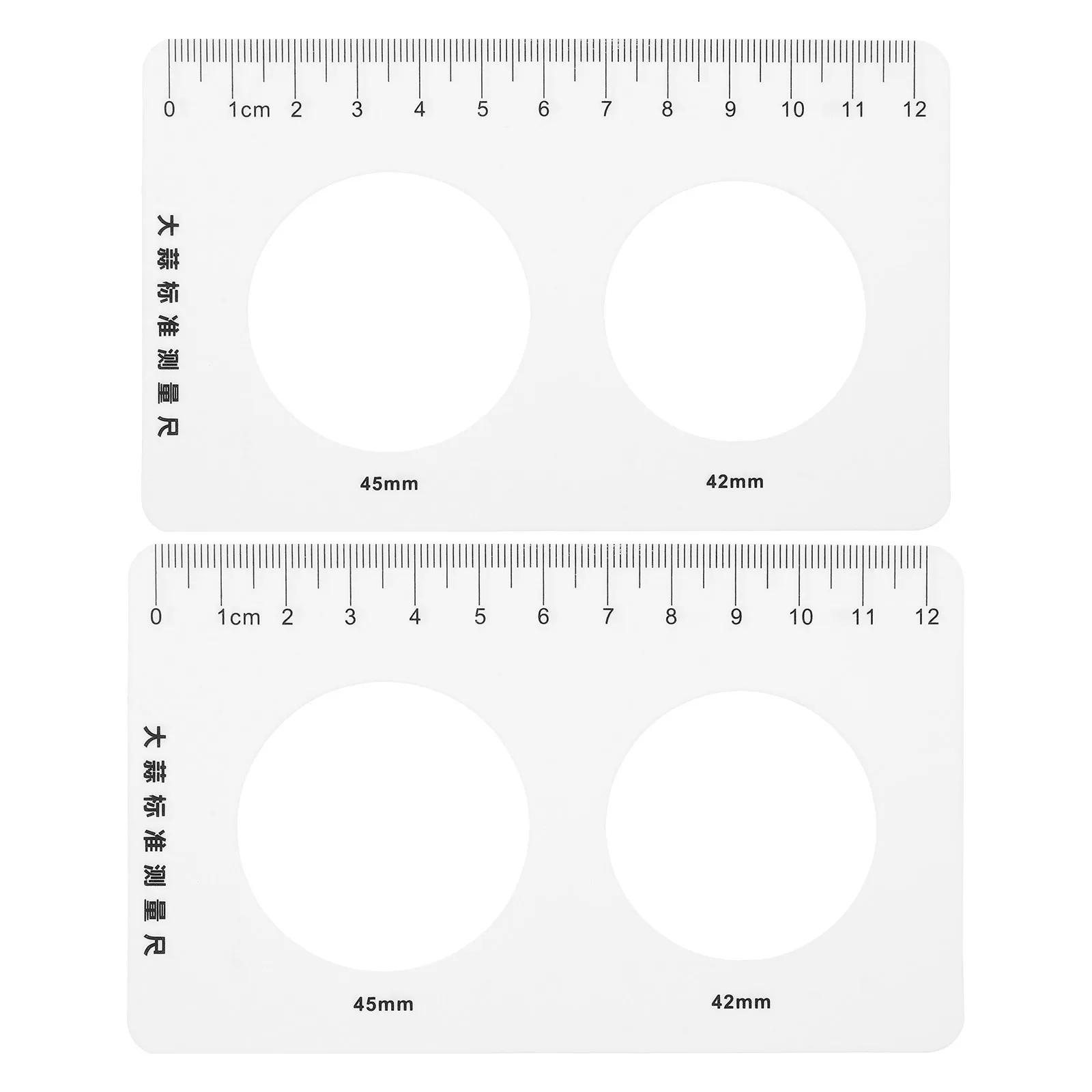 

2Pcs Vegetable Measure Ruler Fruits Grading Loops Plastic Mathematics Drawing Ruler Fruit Classification Circles Accurate Scales