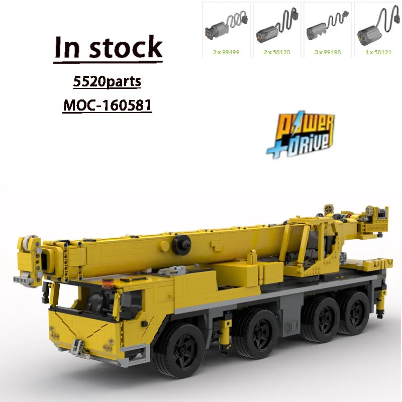 

MOC-160581 Новый гигантский мобильный кран LTM 1090-4,2 5520, детали MOC, креативный детский строительный блок на день рождения для мальчиков, игрушка в подарок