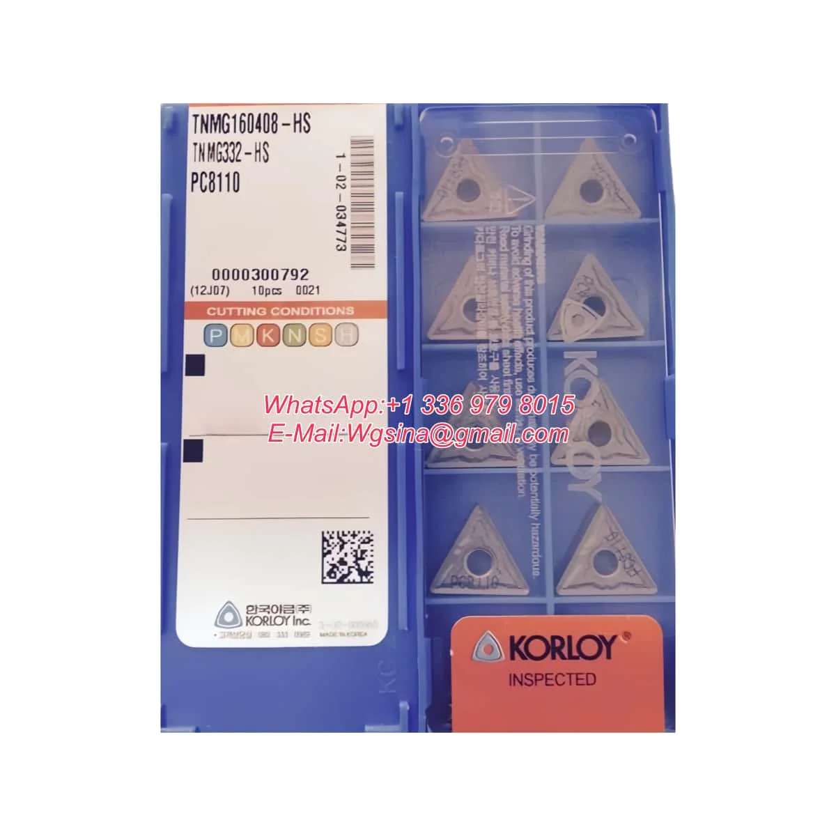KORLOY 100% asli Inserts Inserts Inserts VP2 VP3 PC8110 CNC alat bubut sisipan putar karbida