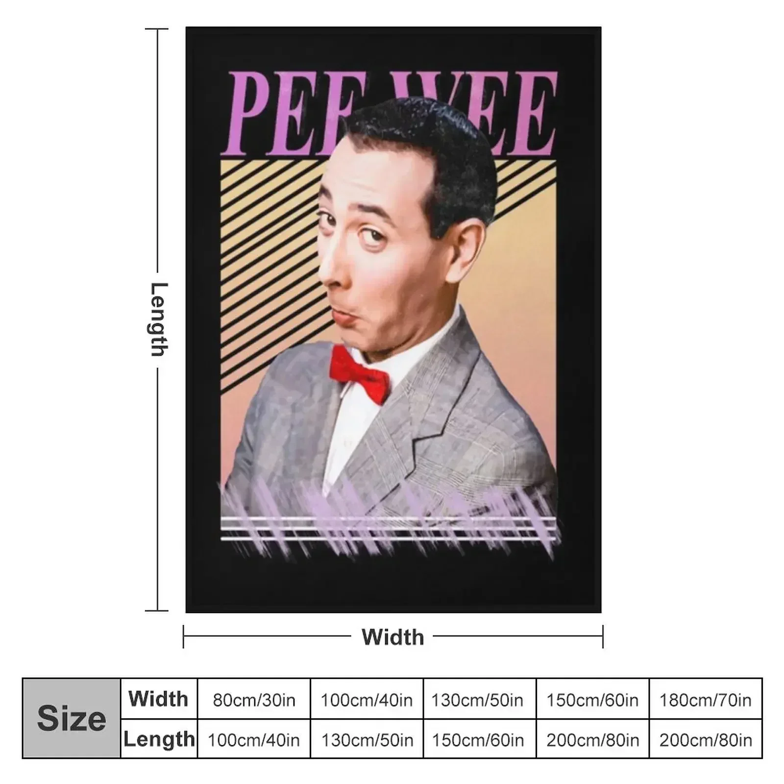 PEE WEE HERMAN Throw Blanket couch cozy soft plush fuzzy picnic outdoor blanket