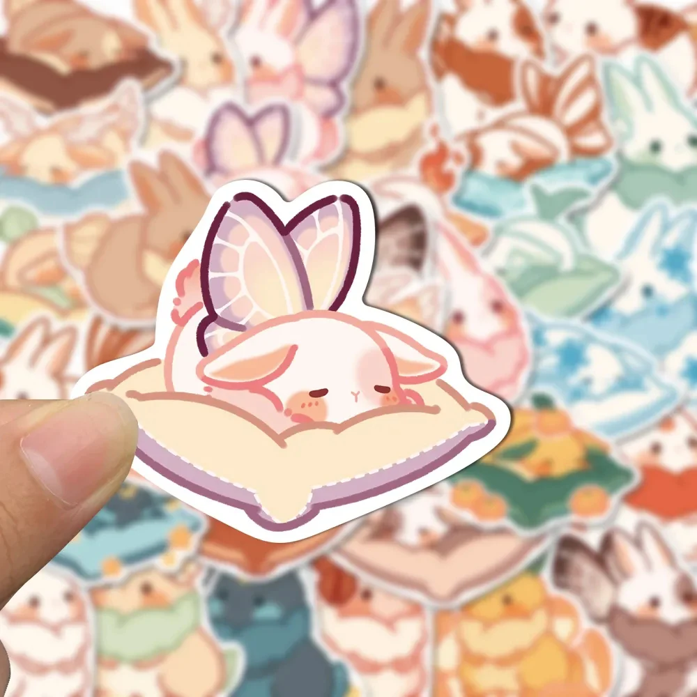 

10/20/40pcs Kawaii Cartoon Rabbit Stickers Cute Animal Bunny Graffiti Decals Decoration Suitcase Phone Laptop Sticker Wholesale