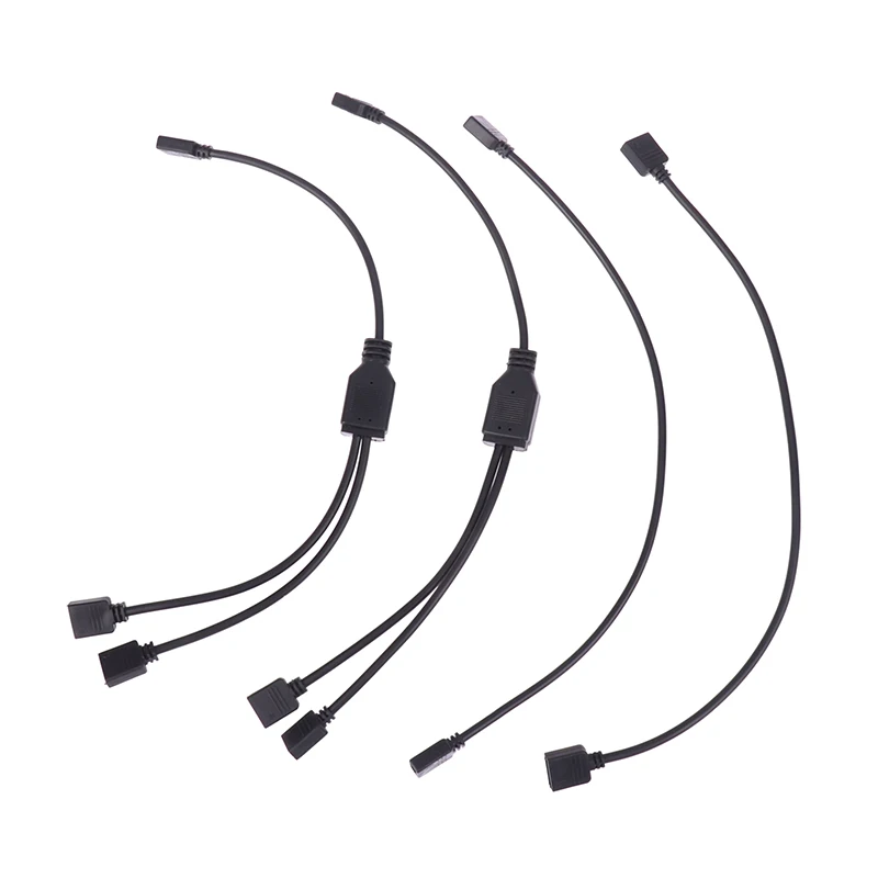 ❤️ 5V 3 Pin 12V 4pin ARGB Splitter Connector Extension Cable For PC Computer Fan Motherboard AURA RGB LED Strip Light