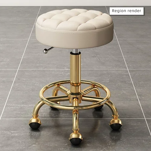 Gold Hairdressing Chair Fashion Stool Barber Shop Hair Bench Massage Clinic Office Home Seat Tool Swivel Furniture