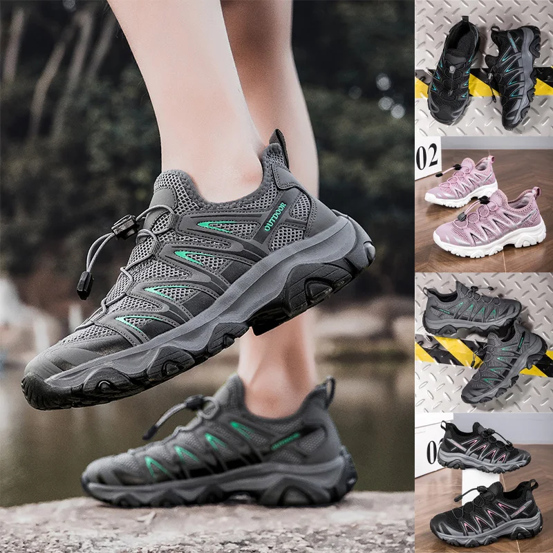 Men Classics Hiking Shoes Mountain Climbing Shoes Outdoor Sneakers Top Quality Tourism Jogging Trekking Sneakers Non-slip Comfy