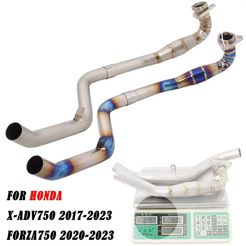 

Connect Original Muffler For HONDA X-ADV 750 17-23 FORZA750 20-23 Motorcycle Exhaust Front Link Pipe Header Tube Titanium alloy