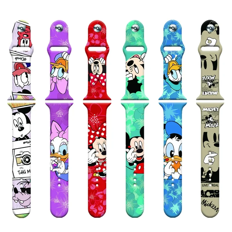 Disney Mickey Minnie cinturino in Silicone cinturino 44mm 45mm 42mm 40mm 38mm 41mm bracciale iWatch watch 6 5 3 SE 7