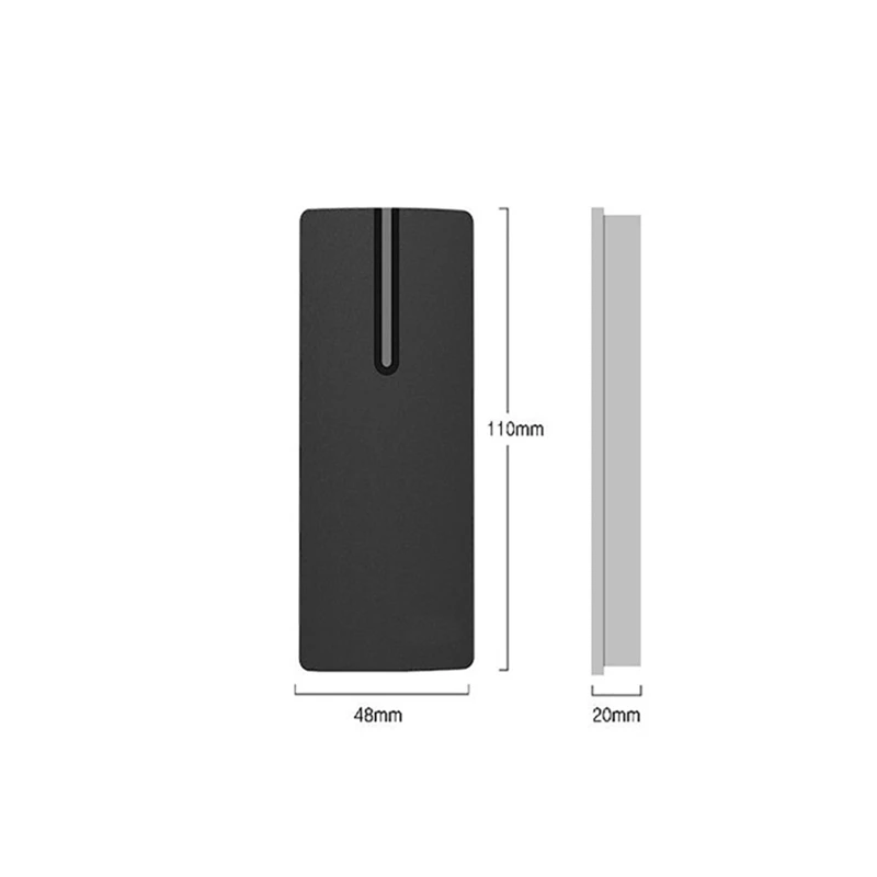 IP68 impermeável IC Card Reader, 13.56Khz, Proximity Card Access Control, Slave Reader, Suporte Wiegand, 26/34 Saída