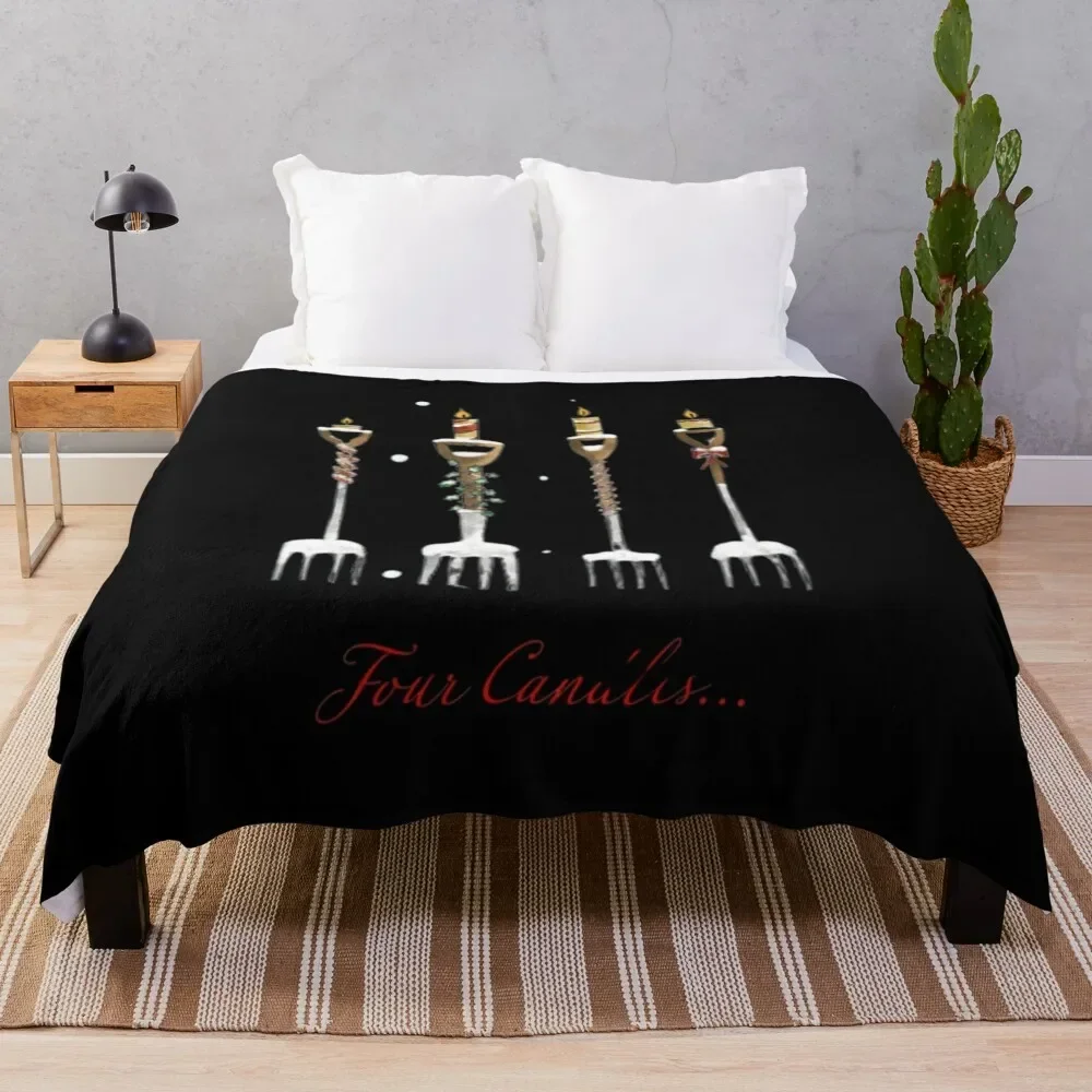 four candles fork handles Essential T-Shirt Throw Blanket Warm Bed Fashionable Blankets