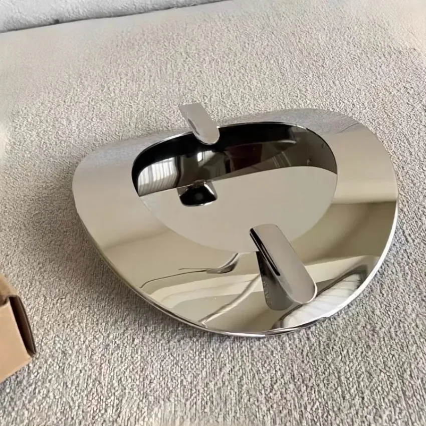 Ashtray Luxury Ash Tray Aesthetic Stainless Steel Cigarette Ashtrays Lighter Unique Smoking Trays Decorative Smoker Accessories