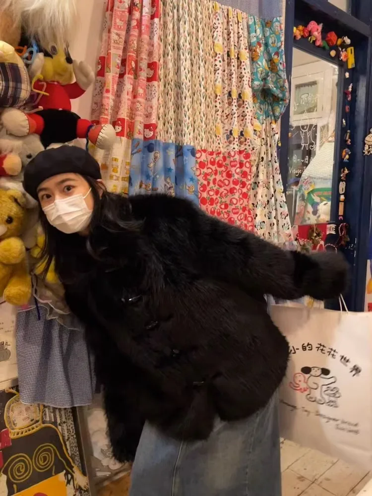 Faux Fur Coat Long Coats Womens Warm Down Chilly Women Ins Cotton Fashionable Grandma S Comfortable Hollow Sweet Classic Leisure