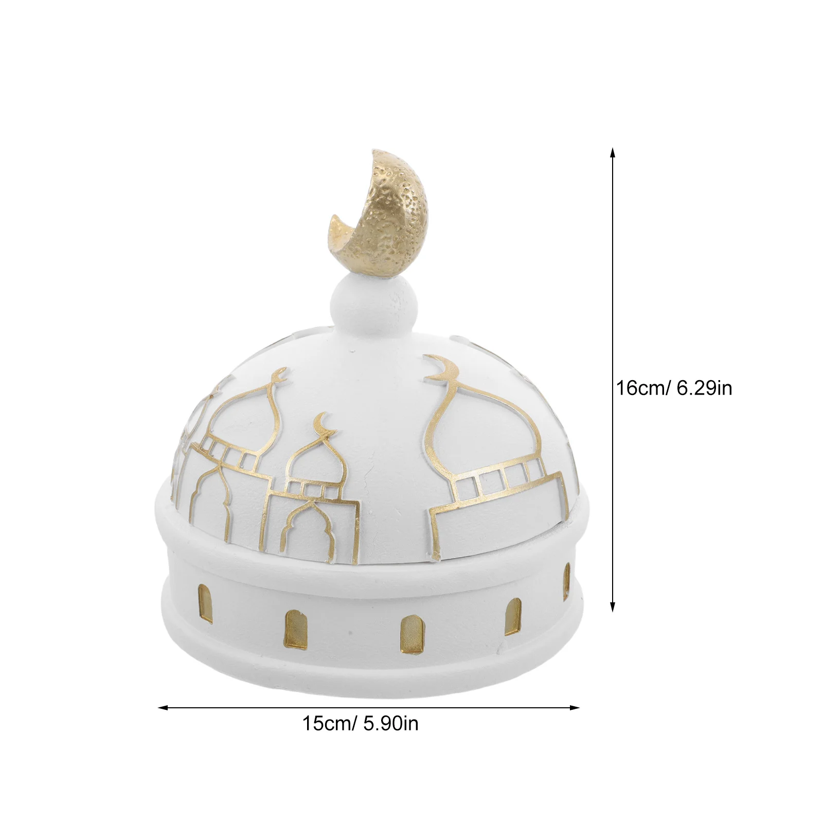 جرة حلوى رمضان مع غطاء عيد مبارك وجبات خفيفة صندوق حاوية طبق عربي وعاء السكر طبق تقديم الحلوى صينية الحفلات راتنج الشرق الأوسط #5