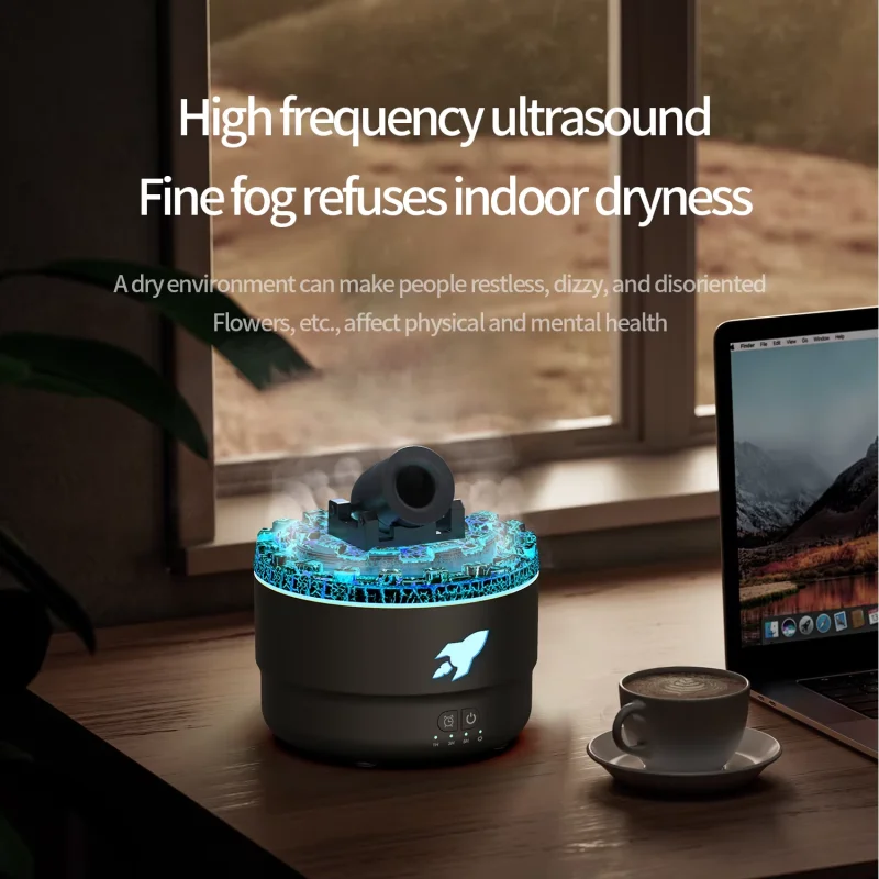 Tехника Xiaomi Cannon Fog Smoke Ring Volcano Aromatherapy Machine Home Office Humidifier Large Capacity Aromatherapy Machine