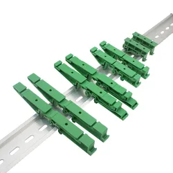 Mounting adapter can be used as end stop  gray green black Circuit Board Mounting Bracket For Mounting DIN Rail