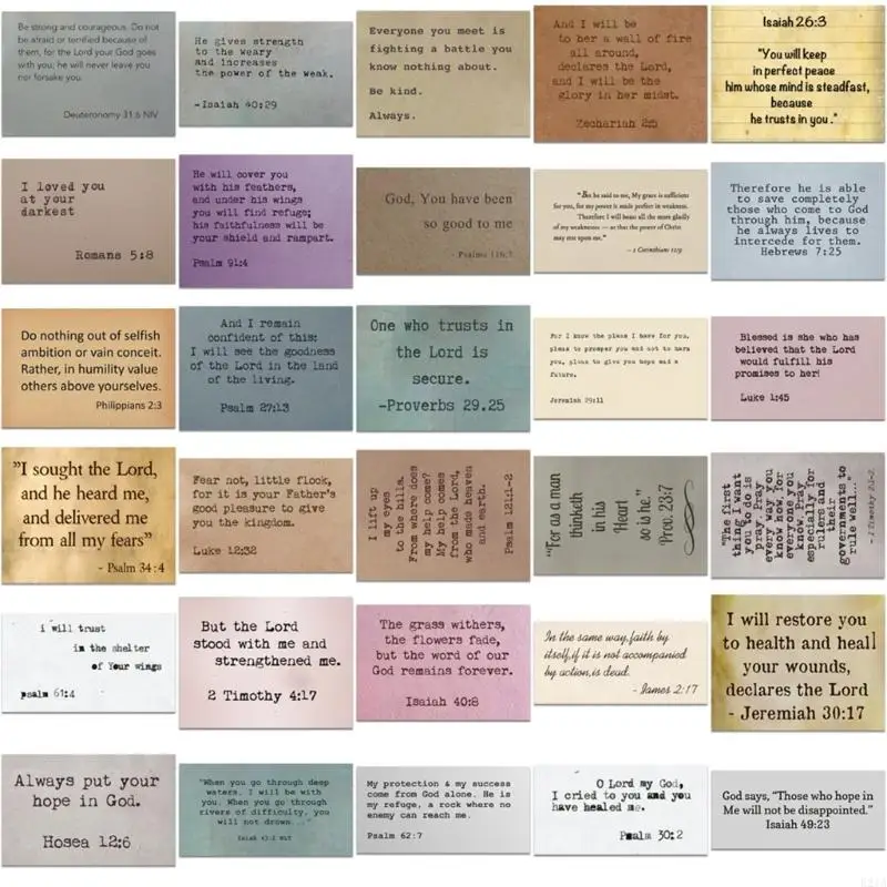 60Pcs Bible Verses Sticker Motivational Aesthetic Sticker for Notebook Laptop