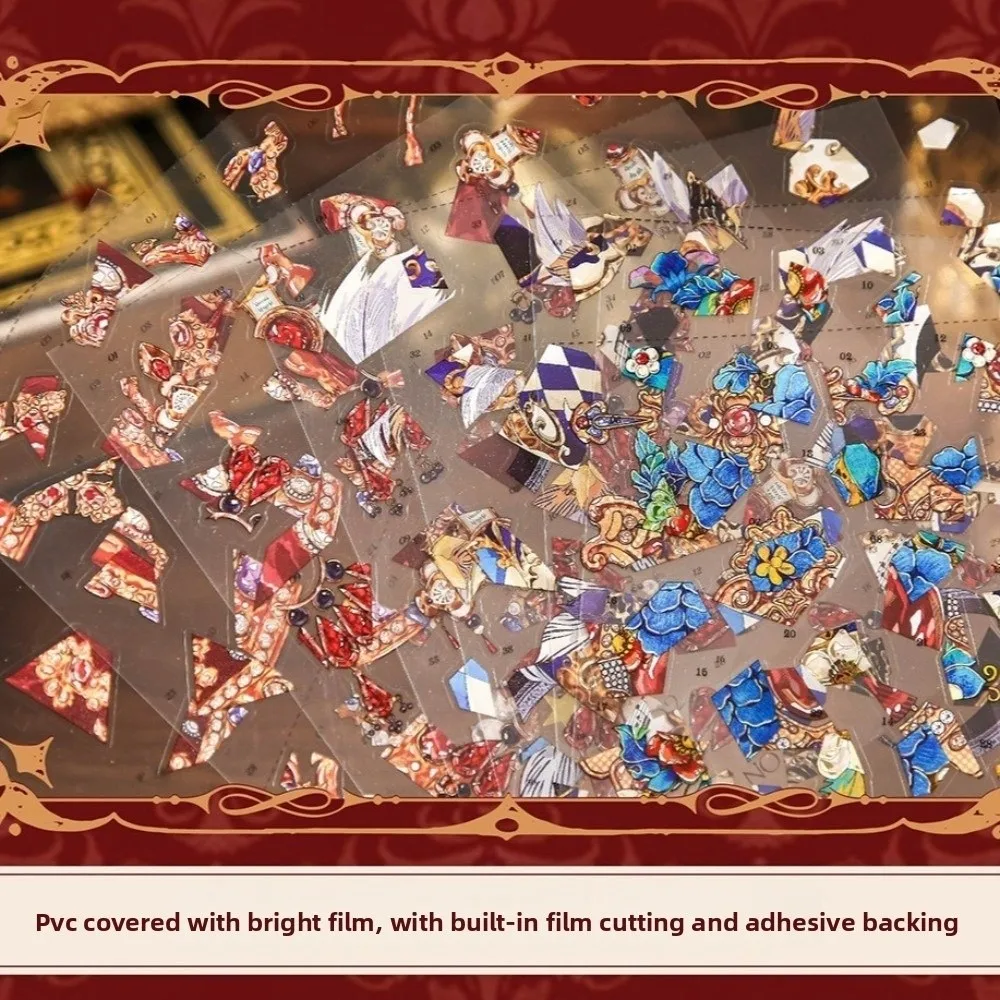 

3D-коллаж из драгоценных камней: Наклейки-пейзажи, роскошные винтажные миниатюрные сцены, серия головоломок-сокровищниц