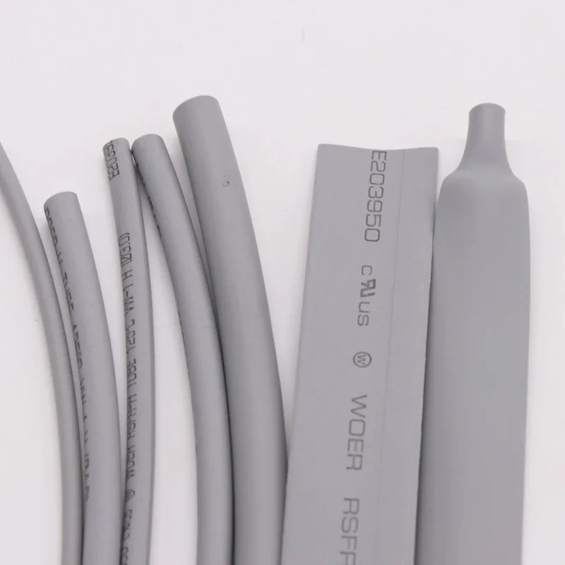 Grey Dia 1 2 3 4 5 6 7 8 9 10 12 14 16 20 25 30 40 50 mm Heat Shrink Tube 2:1 Polyolefin Thermal Cable Sleeve Insulated 1 meter