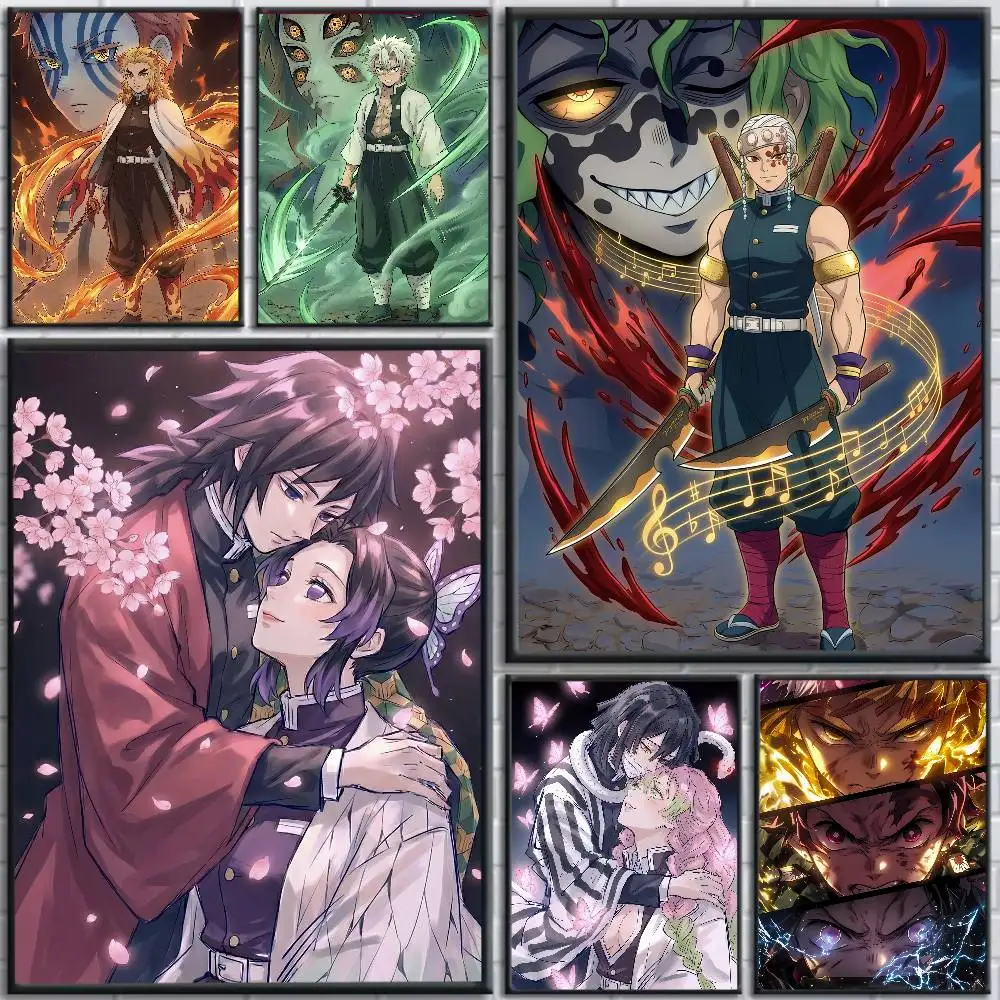 Demon Slayer Anime Poster Obanai Iguro HD Canvas Wall Art Waterproof Print Bedroom Home Decor