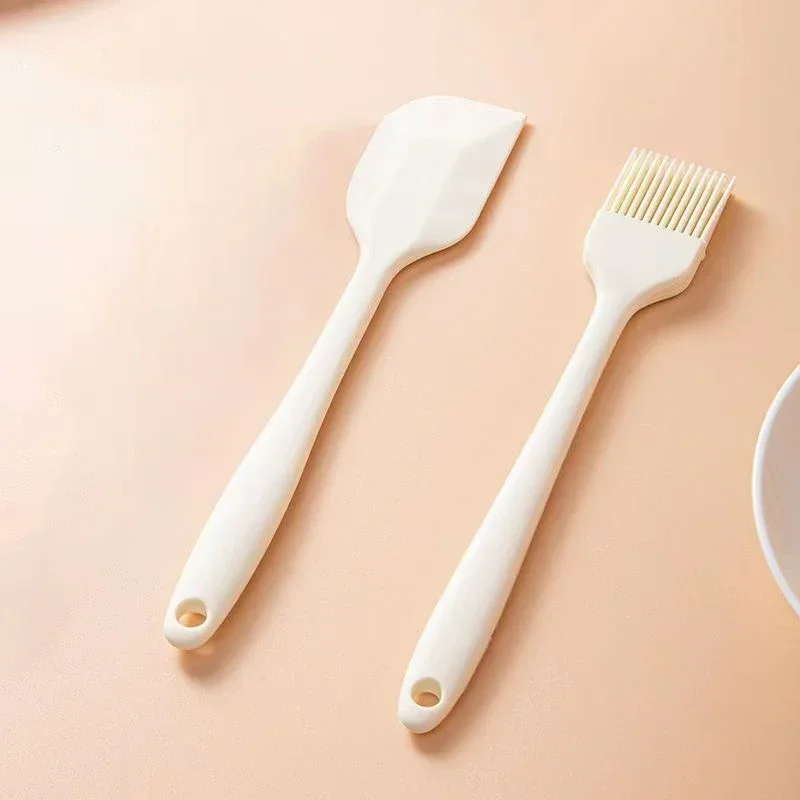 Silicone Cream Spatula Kitchen Pastry Blenders Non-stick Baking Oil Brush Cake Mixer Scraper Butter Spreader Whisk for Cooking