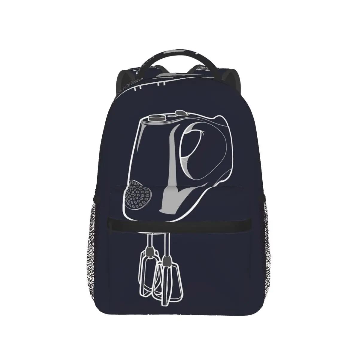 

Electric Whisk White Backpack Hot Sale Daypack Large Capacity Kids BookBag School Bag Shoulder Bags for Men Women