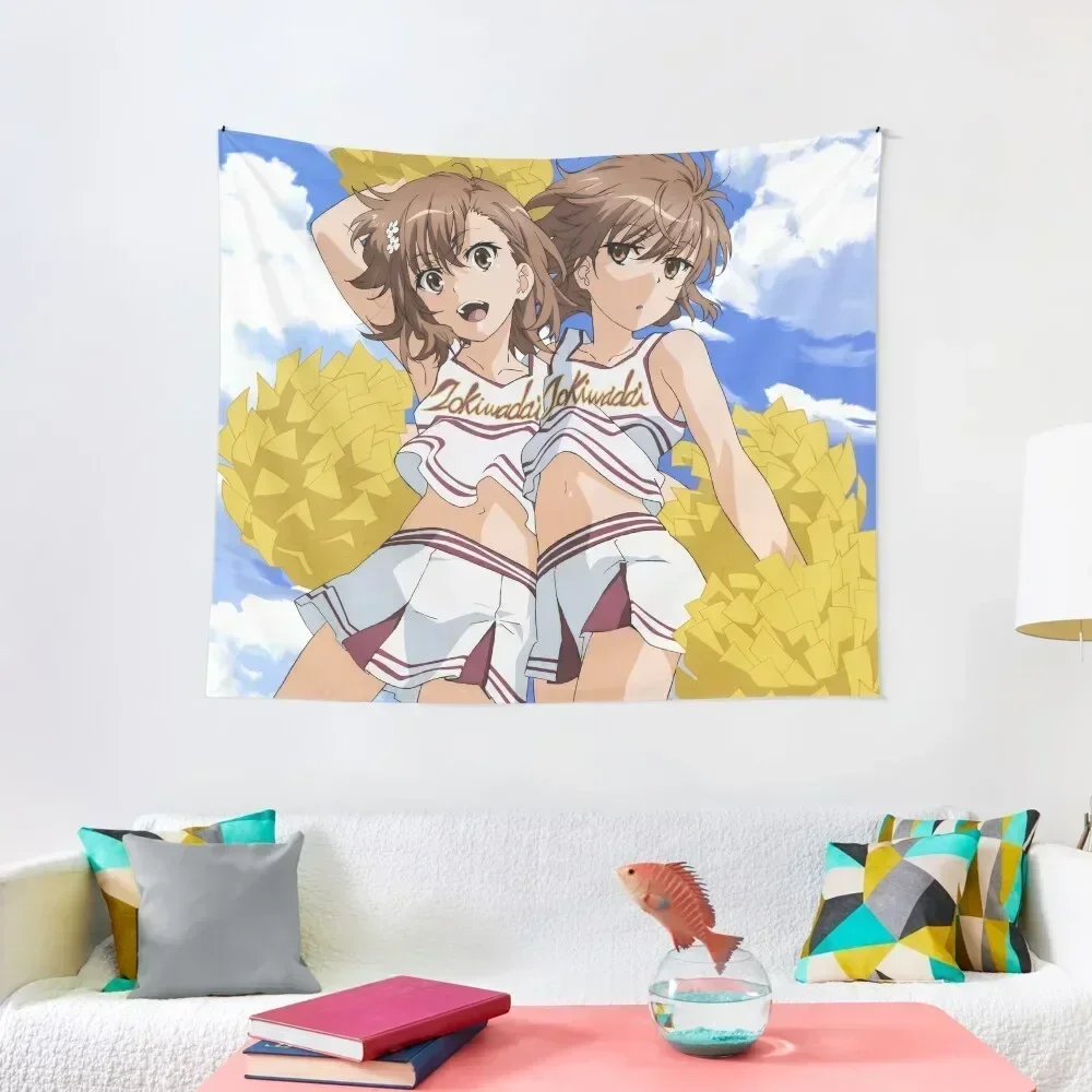 Toaru Series - Misaka Mikoto & Imouto - Cheerleaders Tapestry Carpet On The Wall Room Ornaments Tapestry