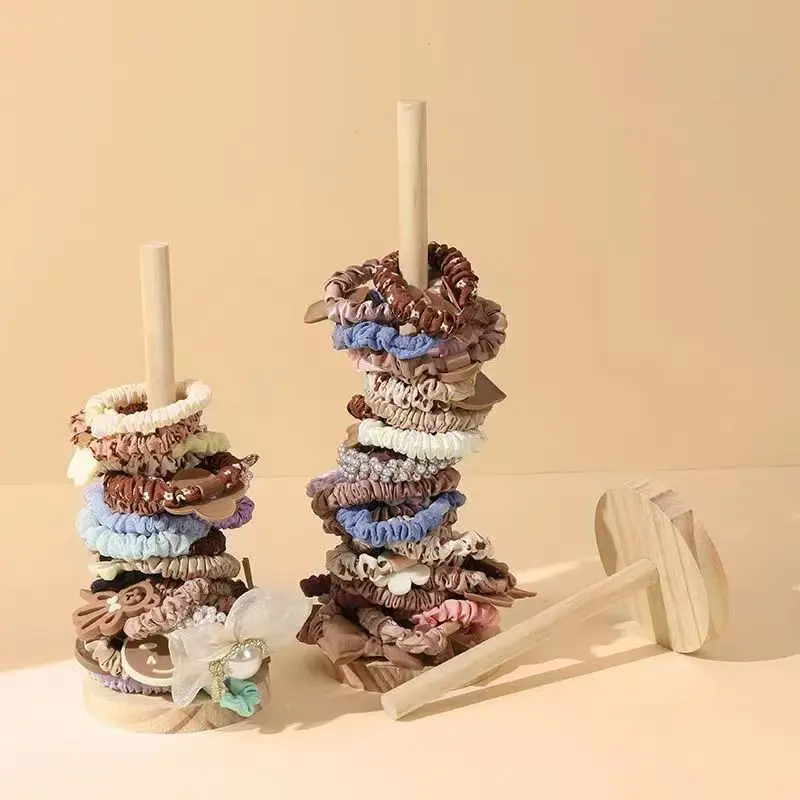 

Вертикальная подставка для браслетов из дерева, настольный держатель для демонстрации браслетов, подставка для часов, браслетов, резинок для волос и ободков.