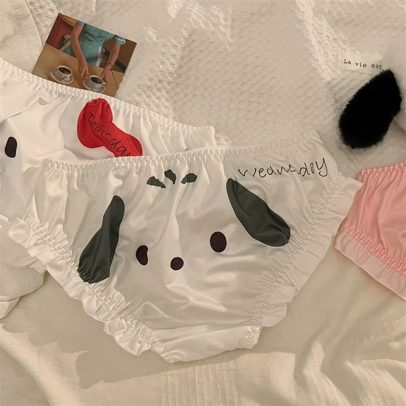 Kuromi Melody Pochacco Cute Cartoon Anime Underwear Sweet Cartoon Sanrio Panty Milk Silk Women\'s Cotton Panty Cozy Sexy Briefs