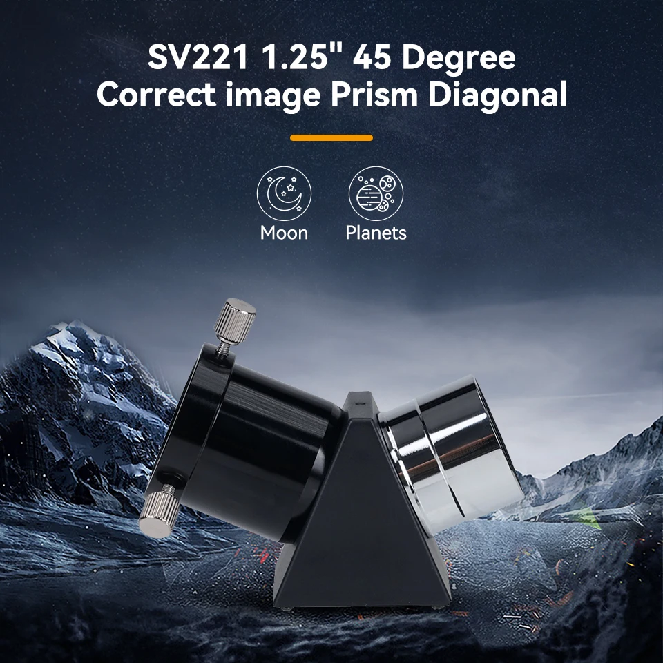 SVBONY SV221 1,25-Zoll 45-Grad Diagonalprisma mit korrekt beschichteter Oberfläche für klare Sicht bei Refraktor-Teleskopen – Detail 3