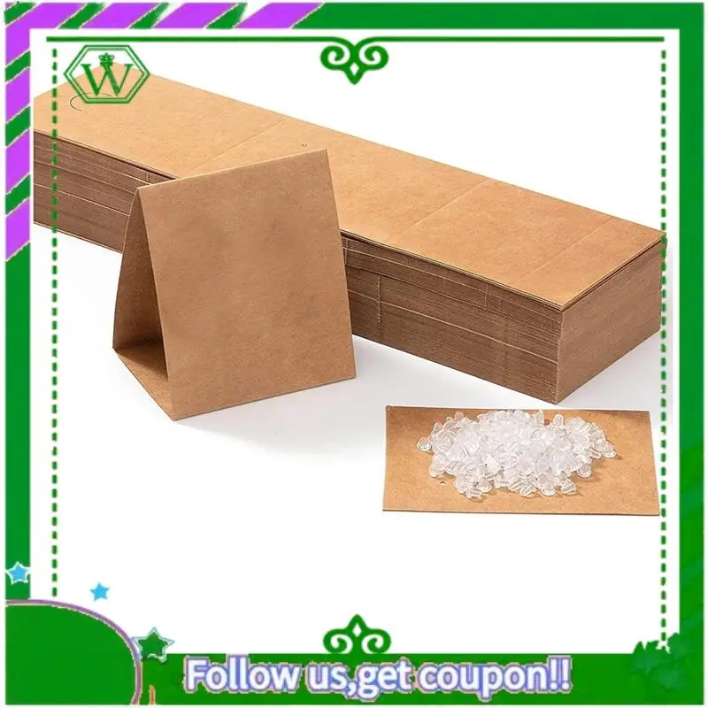 

A18P-Earring Display Card Holder Kraft Paper Tags Ear Studs Long Drop Card For Jewelry Packaging DIY