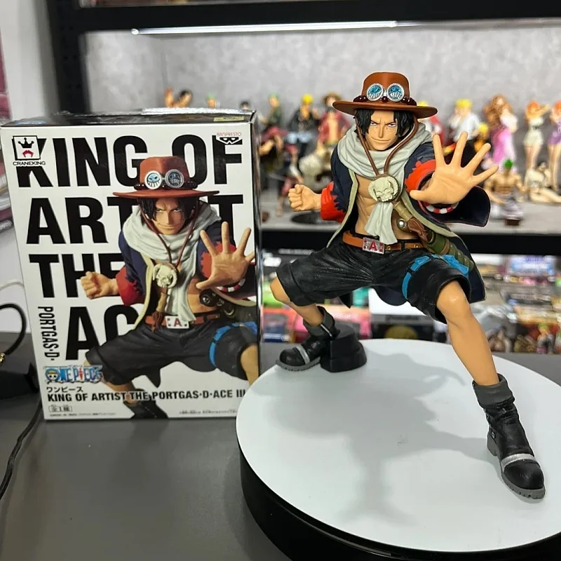 

In Stock Bandai Original Animation One Piece Ace Koa Cloak Ace Desert Art Collectible Action Model Toys