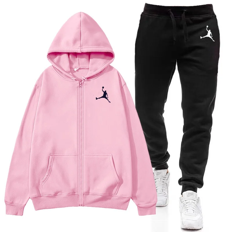 New Fashion Tracksuit 2024 Men Zip Hoodie+Pants Sets Clothing Men Gym Clothing Running Jogger Men'S Tracksuit Winter Suit Sports