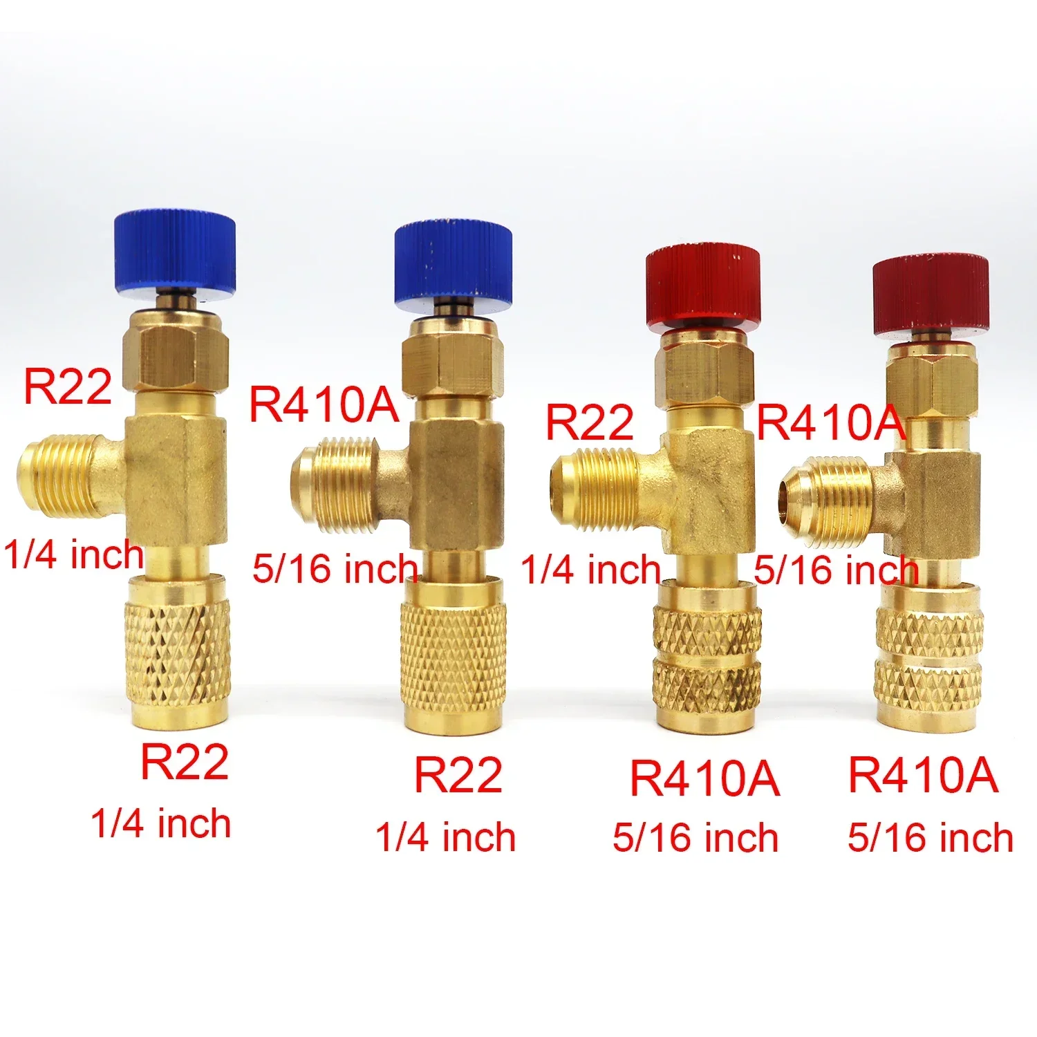 Copper Refrigerant Filling Valve, Freon Liquid Safety Valve para ar condicionado, Função de proteção de segurança, R22, R410