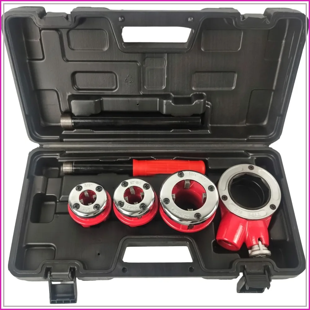 

Pipe Threading Tool with Ratchet Handle, 3 Dies 1/2", 3/4", 1" NPT