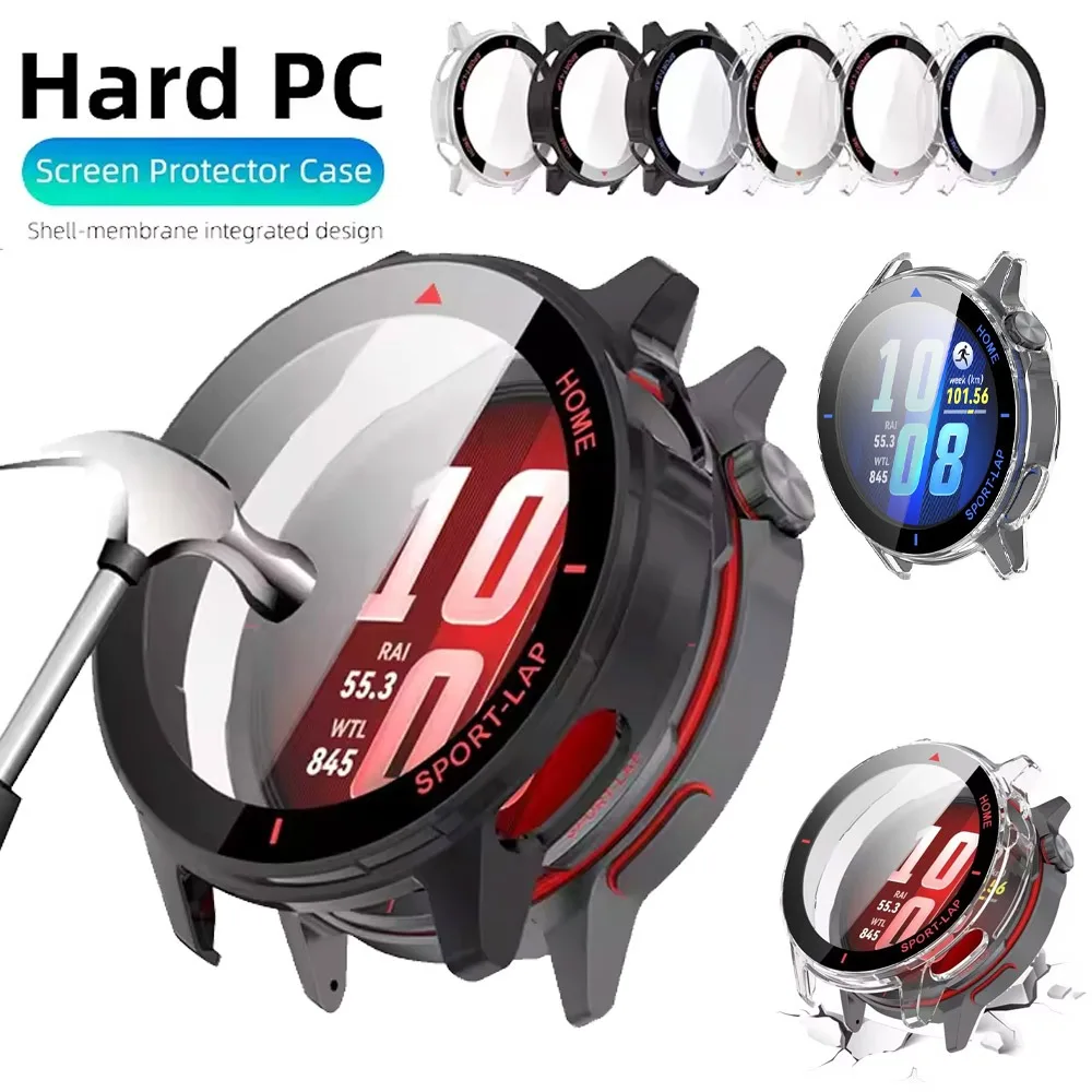 PC Case＋HD Glass for Huawei Watch GT Runner 2 Shell-membrane Integrated Easy Install Protective Screen Huawei Watch GT Runner 2