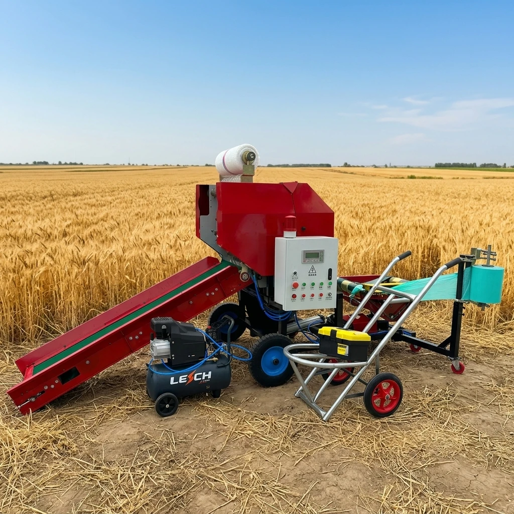 Diesel Engine Silage Hay Baler Machine Corn Straw Silage Baling Equipment For Farm Use