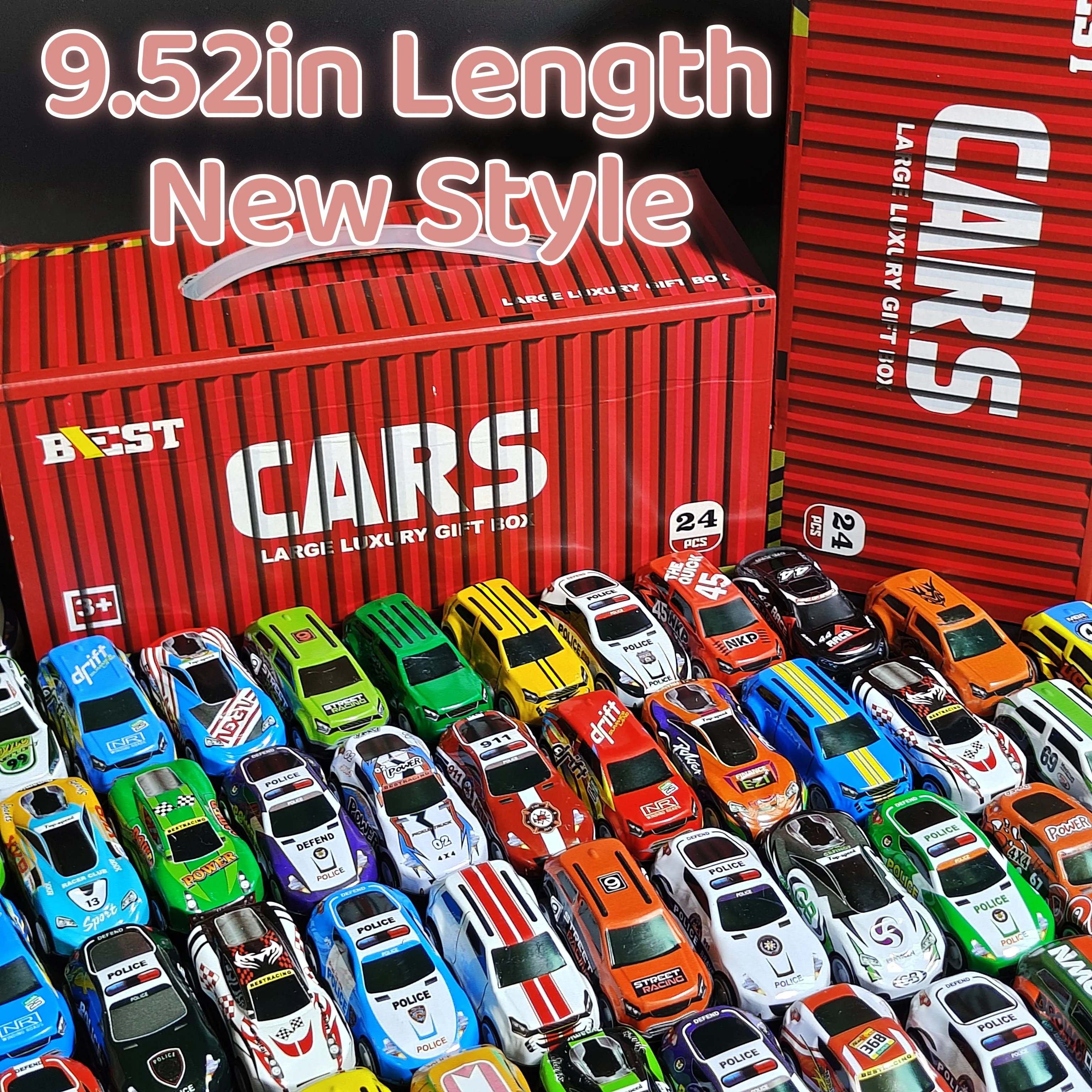 

24 шт. мини-автомобили из сплава, новый красный набор контейнеров, портативный с случайными цветами, подходит для подарков-сюрпризов, подарков на Рождество и Хэллоуин, награды в классе, набивные чулки, мини-милые, подарки на Рождество и Хэллоуин