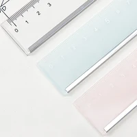 1PC 15cm Straight Ruler Transparent Plastic Ruler Drawing Tool Desk Accessories Student Stationery School Office Supplies 3