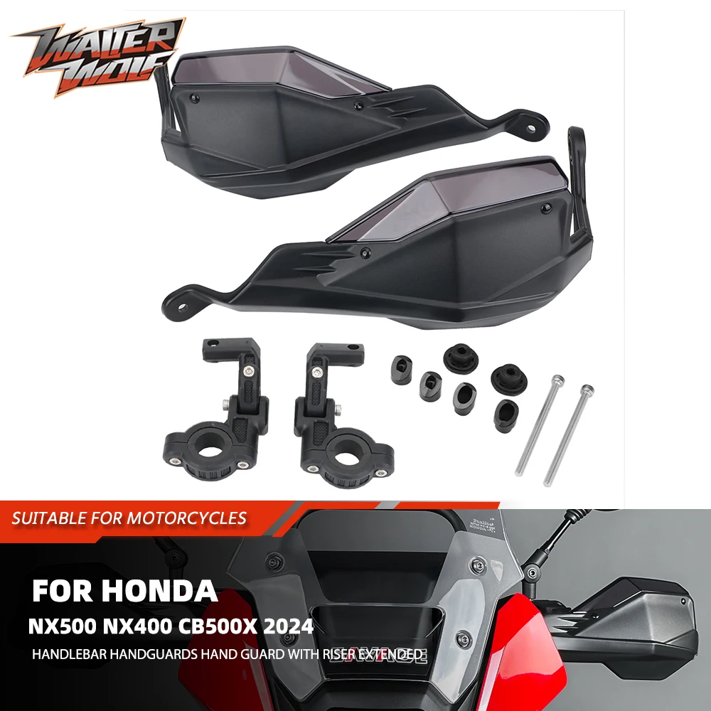 

2024 NX400 Handlebar Handguard Hand Guard with Riser Extended Windscreen For Honda NX 500 NX 400 CB 500X Motorcycle Accessories