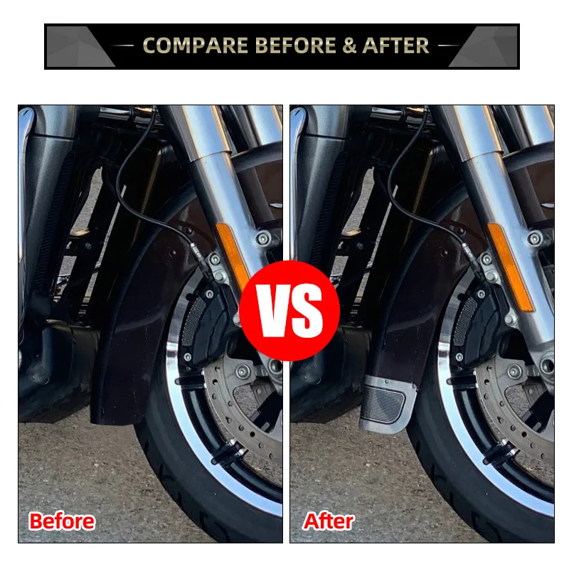 Motorcycle Front Fender Skirt Trim Protector Cover For Harley Touring Road King Ultra Limited Electra Glide FLHR FLHX 2014-2022