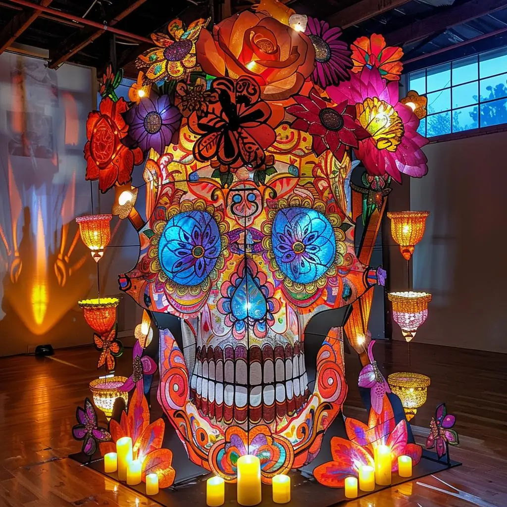 

Halloween Decoration Party House LED Mexican Day of the Dead Festive Lantern IP65 Waterproof Outdoor Led Lighting