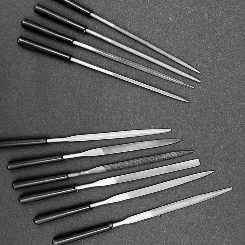 Needle Files Set for Jewelers 5PCS/10PCS Hand Tool for Diamond Carving, Metal, Glass and Stone Crafts 3x140mm LK-AA48