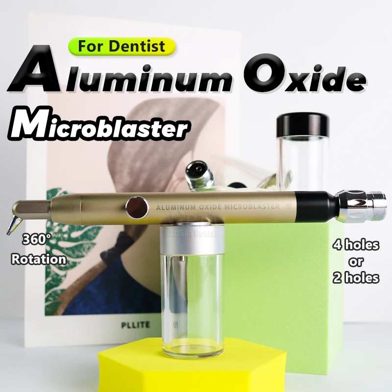 Dental Without Water Alumina Sandblaster Dentistry Aluminum Oxide Gun Air Abrasion Sandblasting 2/4Holes Connect Dentist Tool