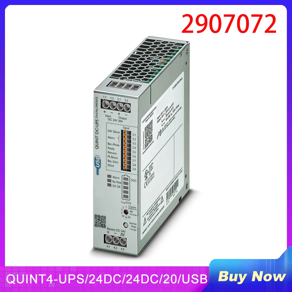 

Новый источник бесперебойного питания QUINT4-UPS/24DC/20/USB QUINT DC-UPS 24VDC/20A для источника бесперебойного питания Phoenix 2907072