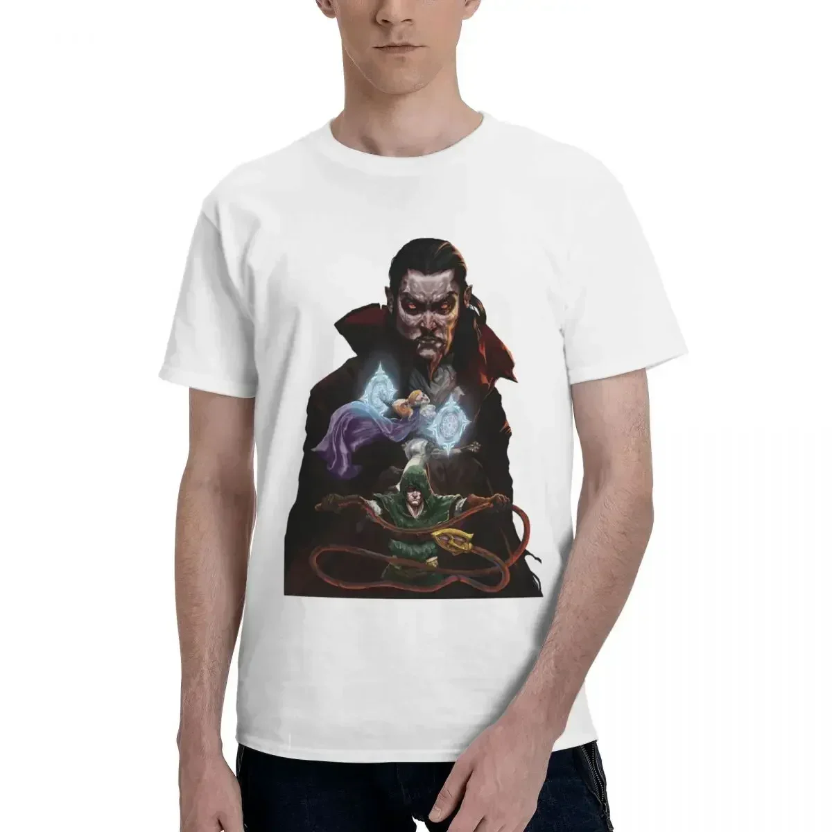 Футболка мужская оверсайз с круглым вырезом, Классическая тенниска из Ткани в стиле Харадзюку, с символикой игры вампира выживших