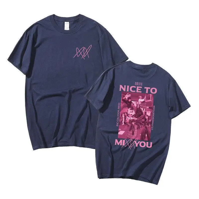 NMIXX NICE TO MIXX YOU T Shirt Kpop LILY HAEWON SULLYOON BAE JIWOO KYUJIN T-shirt Men Women Y2k 100% Cotton Short Sleeve Tee Top